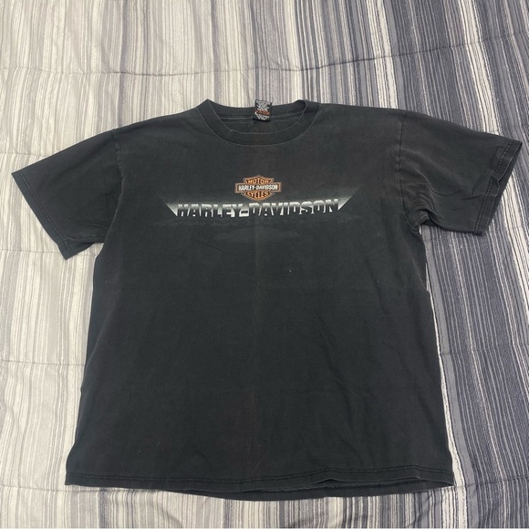 Vintage Harley Davidson black graphic t shirt XL - Picture 2 of 4